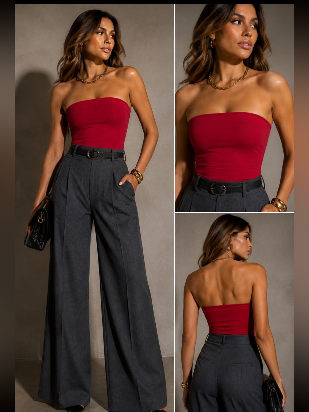 Raspberry colored tube top